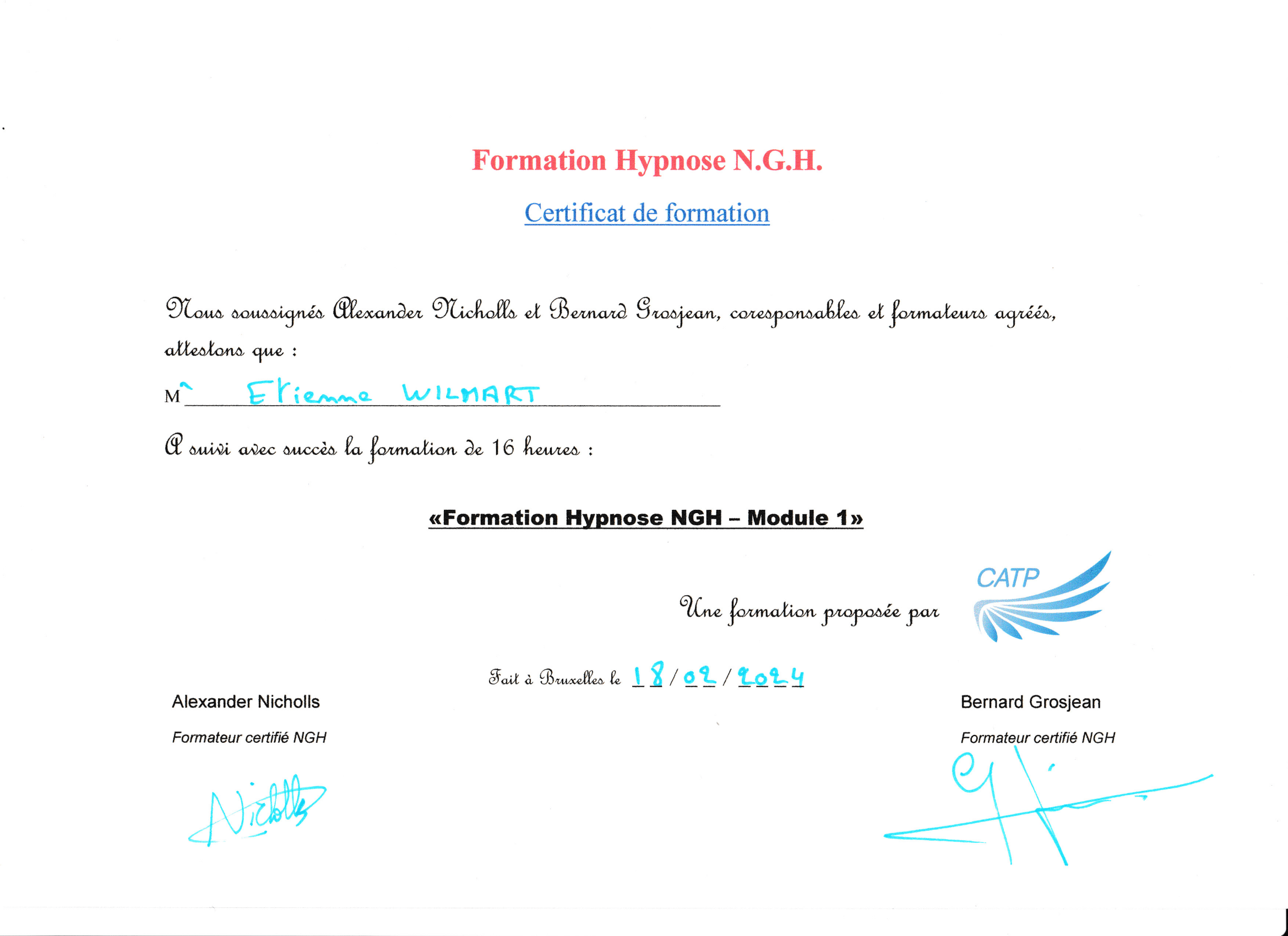 Formation Hypnose Module 1